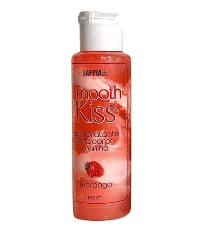 Gel Hidratante para Corpo e Virilha Smooth Kiss Morango