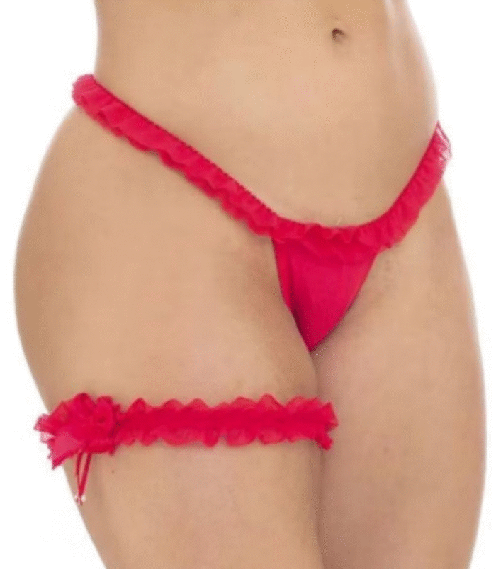 Calcinha Sexy com Perneira em Tule – Unidade Calcinha Sexy com Perneira em Tule – Unidade
