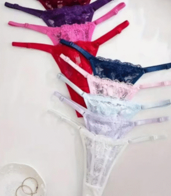 Calcinha Fio Dental em Renda com Regulagem